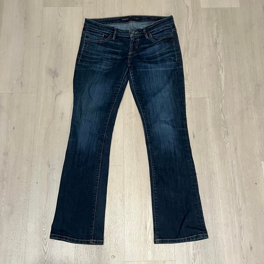 Guess Boot Low rise Flare Jeans dark wash size 28 y2k